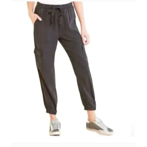 CLOTH & STONE Anthropologie gray washed cargo jogger pants tencel lyocell - Picture 1 of 6